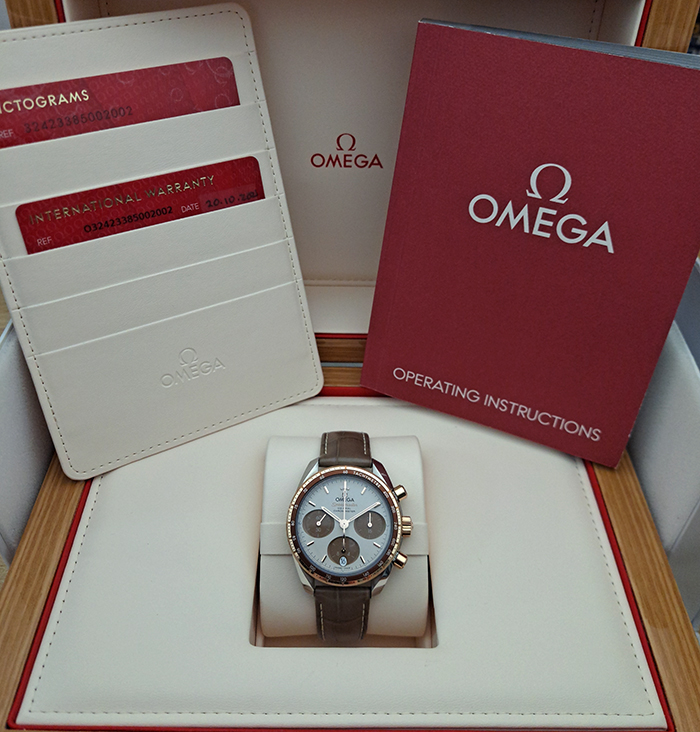 Omega Speedmaster 38 Co-Axial Chronomater RG/SS Chronograph Ref. 324.23.38.50.02.002